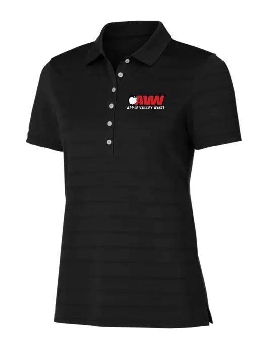 Callaway Womens Black Ventilated Polo w/Apple Valley Logo