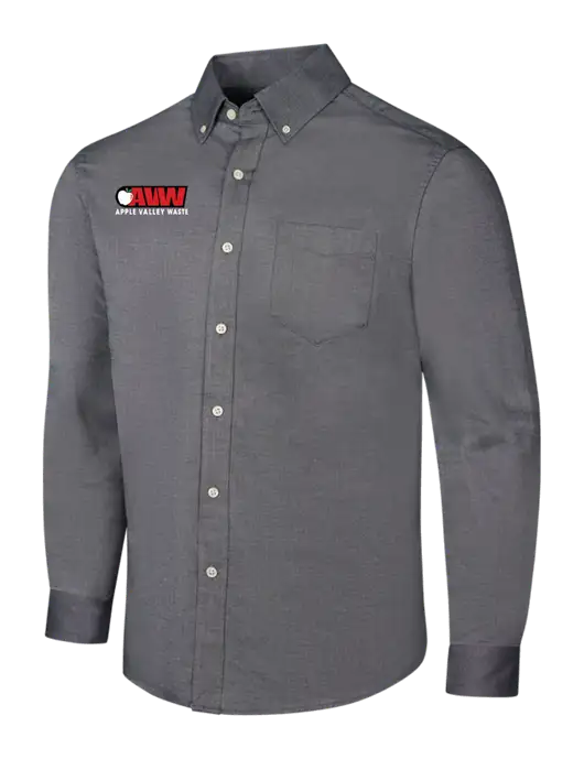 Dark Grey SuperPro Oxford Shirt w/Apple Valley Logo