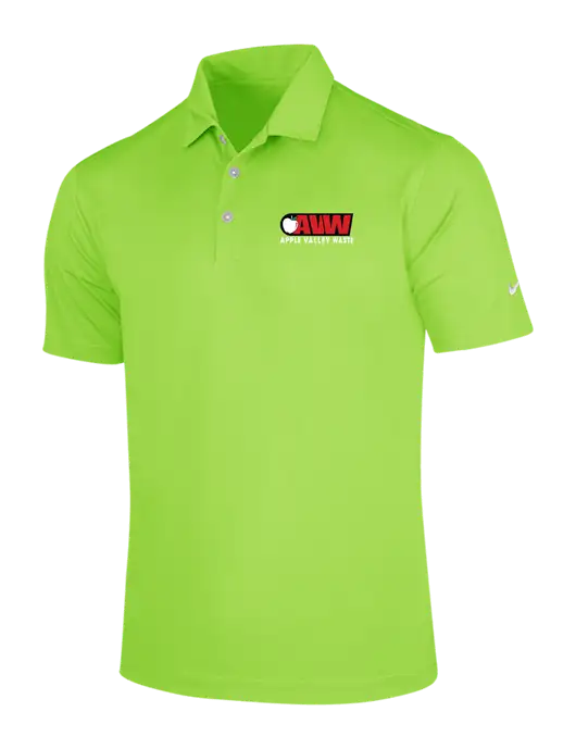 NIKE Light Kelly Green Dri-Fit Vertical Mesh Polo w/Apple Valley Logo