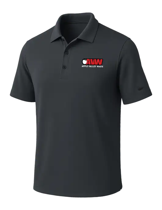 NIKE Dark Grey Dri-Fit Micro Pique Polo w/Apple Valley Logo