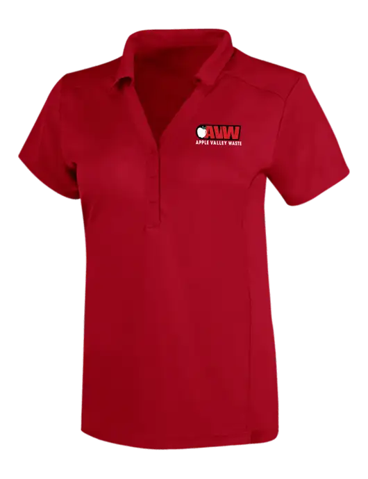 OGIO Red Womens Framework Polo w/Apple Valley Logo