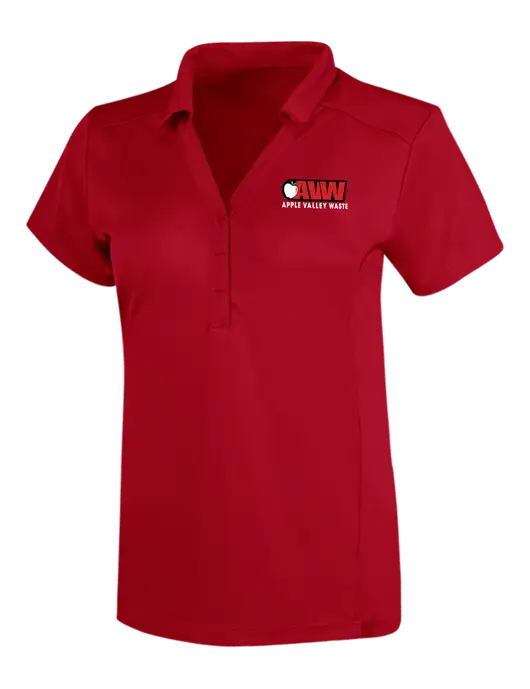OGIO Red Womens Framework Polo w/Apple Valley Logo