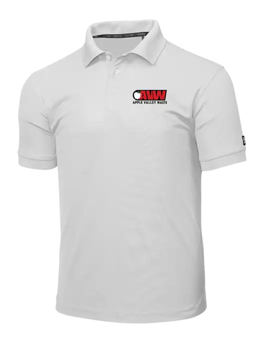 OGIO Bright White Caliber 2.0 Polo w/Apple Valley Logo