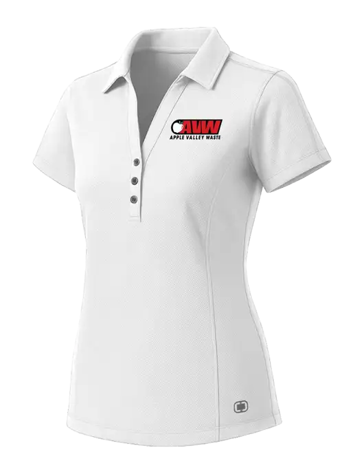 OGIO Womens White ONYX Polo w/Apple Valley Logo