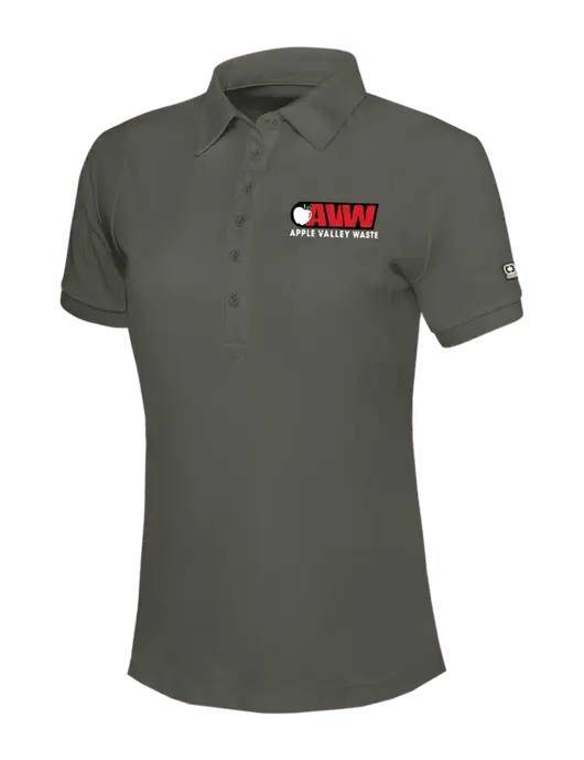 OGIO Womens Medium Grey Jewel Polo w/Apple Valley Logo