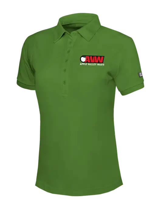 OGIO Womens Dark Kelly Green Jewel Polo w/Apple Valley Logo