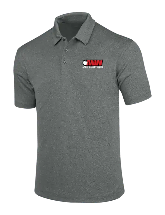 Charcoal Trace Heather Polo w/Apple Valley Logo