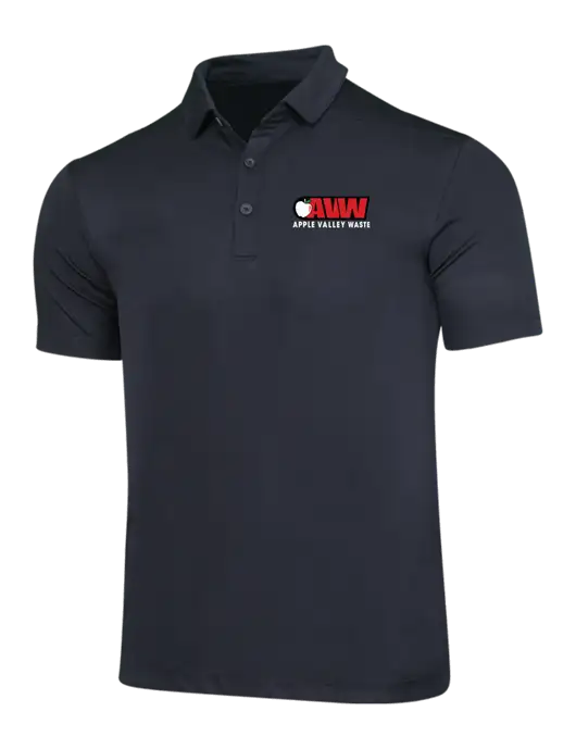 Black Posi-UV Pro Polo w/Apple Valley Logo