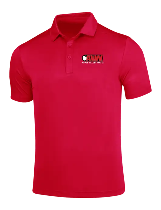 True Red Posi-UV Pro Polo w/Apple Valley Logo