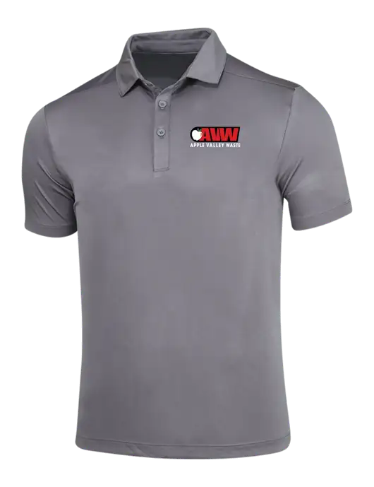 Dark Smoke Grey Posi-UV Pro Polo w/Apple Valley Logo