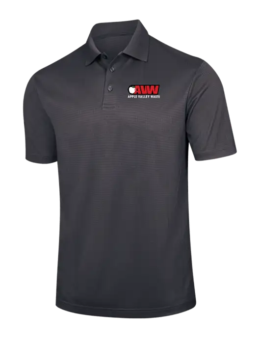 Dark Grey Performance Fine Jacquard Polo w/Apple Valley Logo