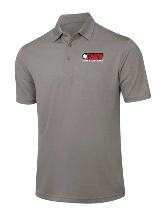 Medium Grey Heather Contender Polo w/Apple Valley Logo