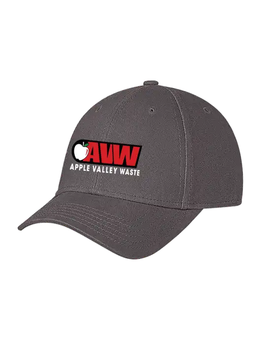 Medium Dark Grey Structured Soft Snap Closure Hook & Loop Cap w/Apple Valley Logo