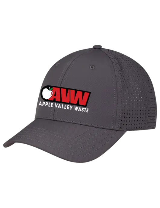 Charcoal Performance Stretchable Cap Hook & Loop w/Apple Valley Logo