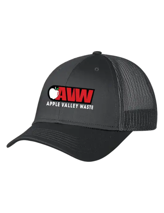 Charcoal Mesh Trucker Cap Snap Back w/Apple Valley Logo
