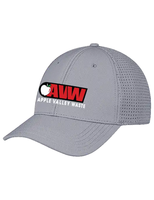 Grey Performance Stretchable Cap Hook & Loop w/Apple Valley Logo