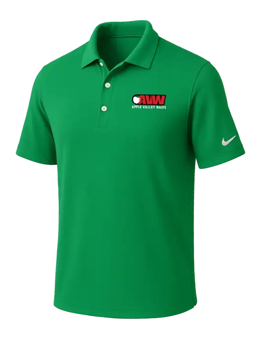 NIKE Kelly Green Dri-Fit Micro Pique Polo w/Apple Valley Logo