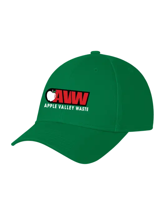 Kelly Green Structured Cap Hook & Loop w/Apple Valley Logo