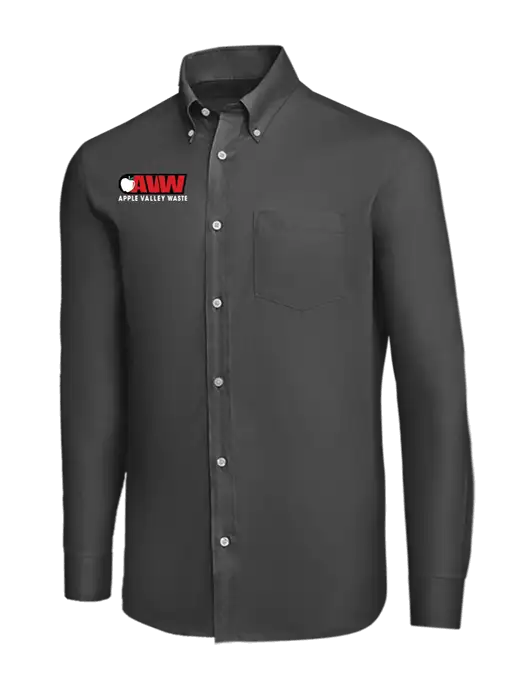 Brooks Brothers Dark Grey Wrinkle-Free Stretch Nailhead Shirt w/Apple Valley Logo