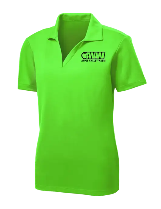 Womens Neon Green PosiCharge RacerMesh Polo w/Apple Valley Logo
