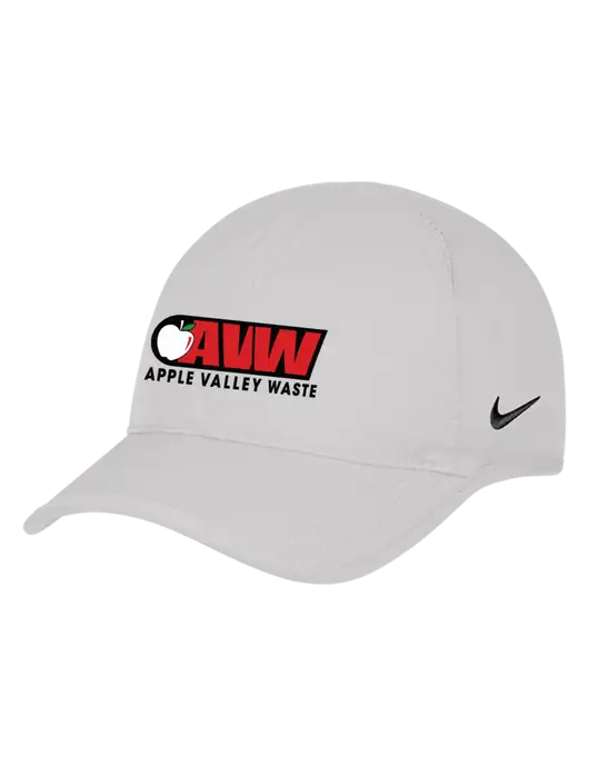 Nike White Featherlight Cap w/Apple Valley Logo