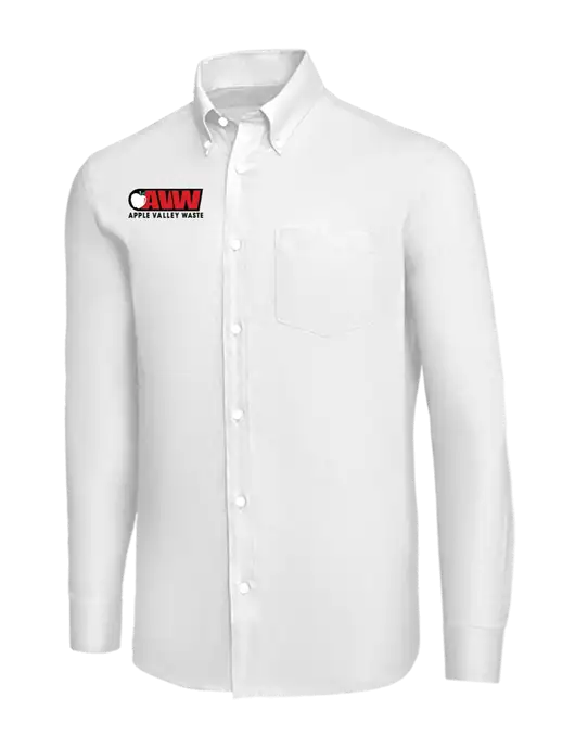 Brooks Brothers White Wrinkle-Free Stretch Nailhead Shirt w/Apple Valley Logo