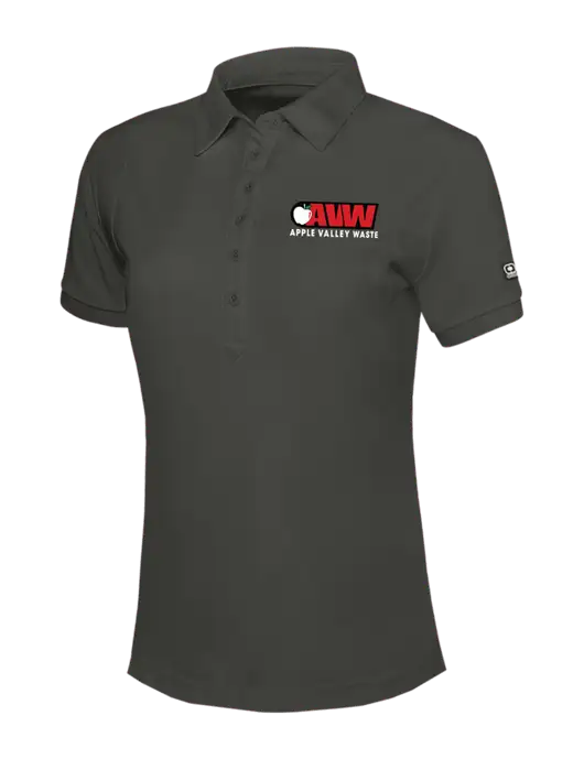 OGIO Womens Dark Grey Jewel Polo w/Apple Valley Logo