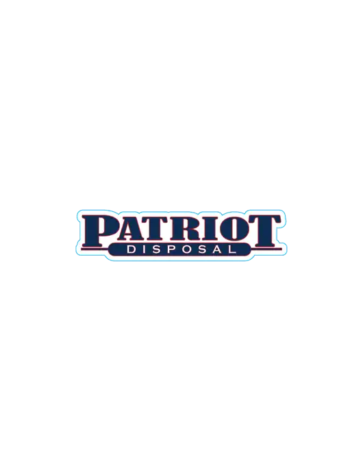 Medium Decal (approx 11-15 sq in) w/Patriot Disposal Logo