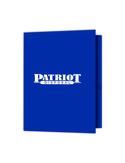Royal Presentation Folder with Dual Pockets w/Patriot Disposal Logo