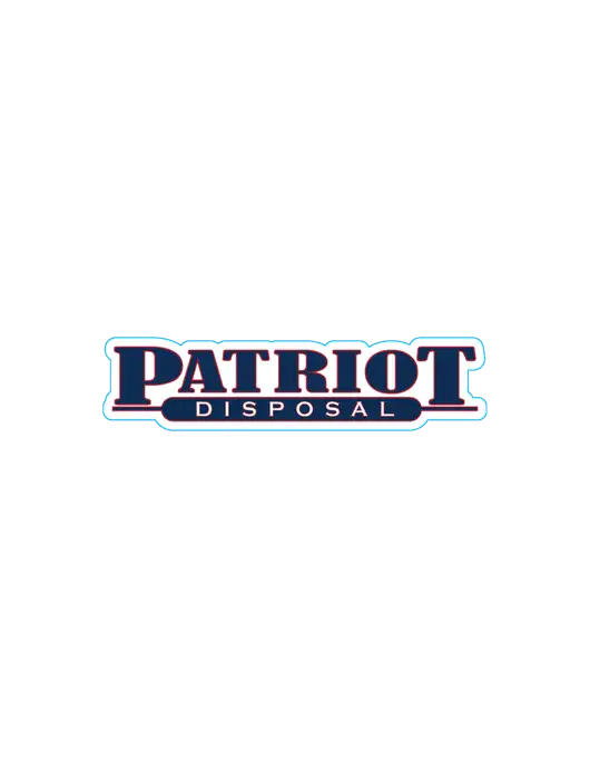 Medium Large Decal (approx 16-22 sq in) w/Patriot Disposal Logo