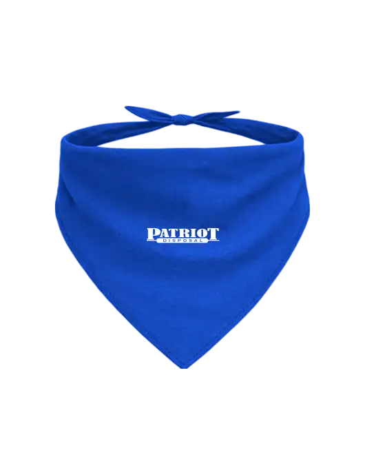 Royal Pet Bandana Large w/Patriot Disposal Logo