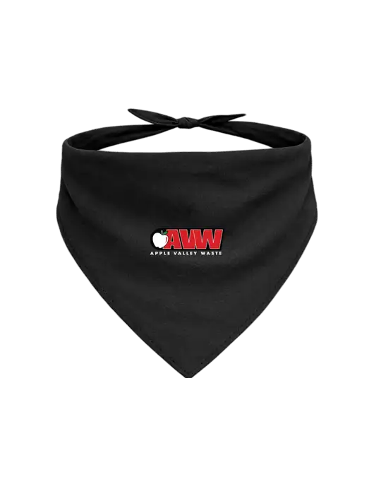 Black Pet Bandana Large w/Apple Valley Logo