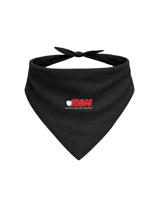 Black Pet Bandana Small w/Apple Valley Logo